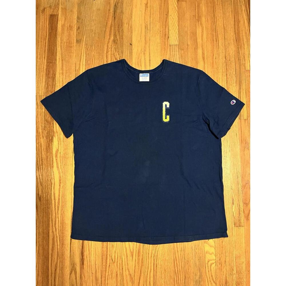 Vintage Champion Shirt Men's Size 3XL Big C Logo Navy Blue Y2K
